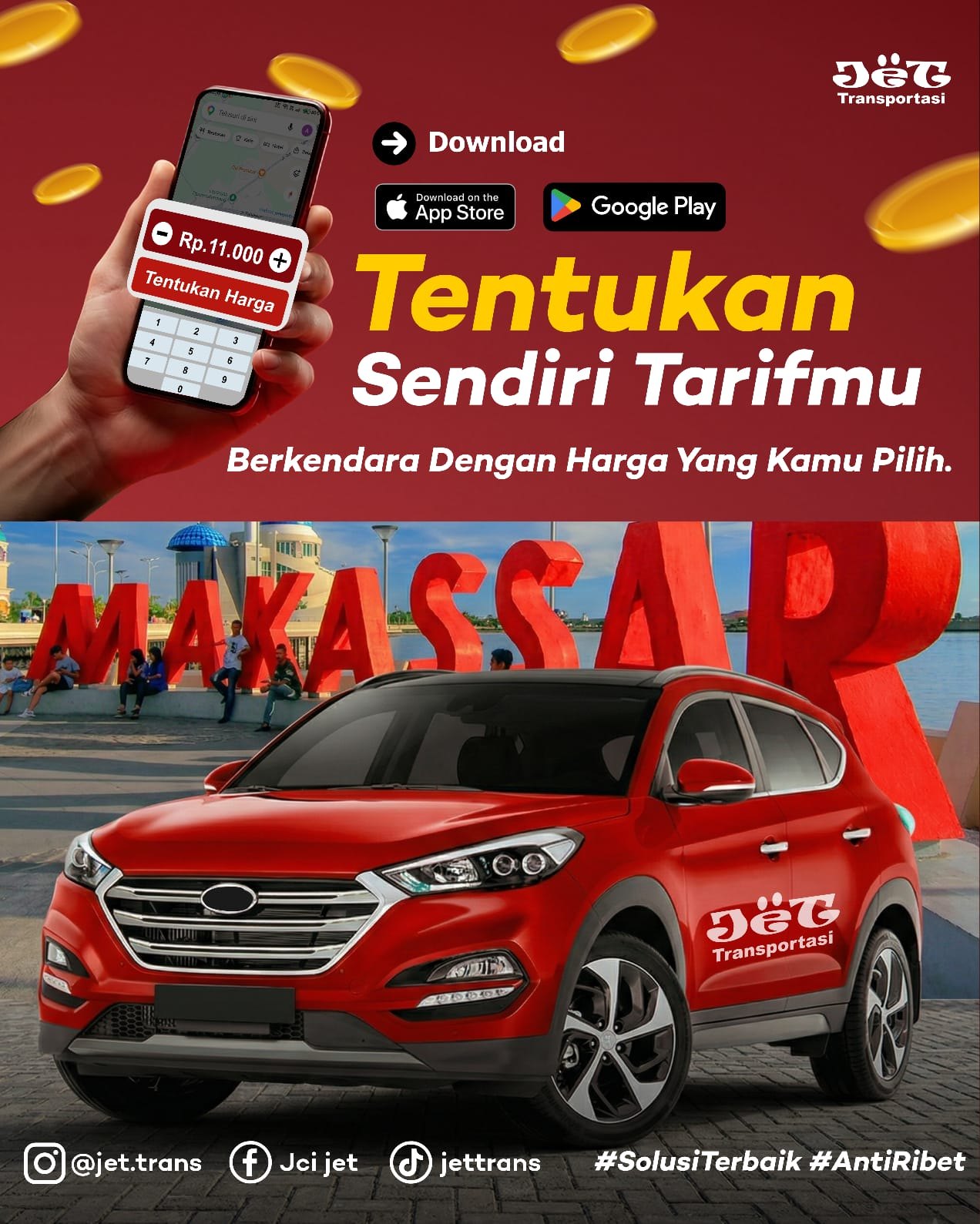 Poster JET Tentukan Sendiri Tarifmu